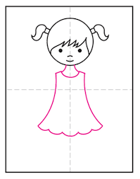Free step by step easy drawing lessons, you can learn from our online video tutorials and draw your favorite characters in minutes. How To Draw A Girl In A Dress Art Projects For Kids