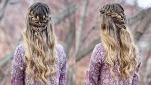 It's called half and half hair, but that doesn't mean your colorist has to execute it so literally. Lace Braid Half Up Cute Girls Hairstyles Youtube