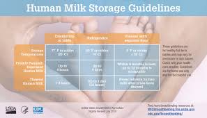 Human Milk Storage Guidelines Wic Works Resource System