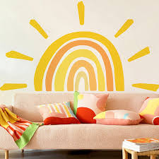 2pcs Sunshine Sun Wall Sticker Home