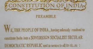 Preamble Constitution India Preamble A Part Of The