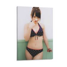 Amazon.co.jp: 川栄李奈 AKB48女優セクシーな写真ポスター水着アートパネル 胸の美しさト現代 印刷 版画 壁掛け 壁の絵  部屋飾り12x18inch(30x45cm)