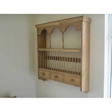 Pine Wall Plate Rack With Spice