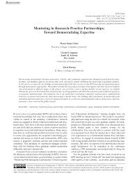 Pdf Mentoring In Research Practice Partnerships Toward