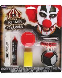horror clown makeup kit 9 pcs to fear