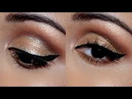 soft cut crease glitter eye makeup