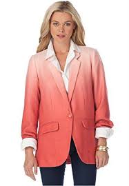 Roamans Womens Plus Size Ombre Jacket Fashionable Plus