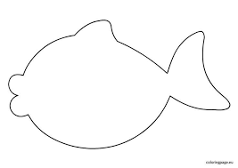 This blank rainbow fish template provides a black on white outline. Fish Template Crafts Fish Outline