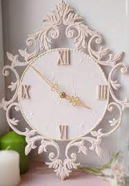 Small Pink Wall Clock With Gold
