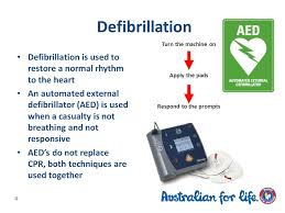An electronic device that applies an electric shock to restore the rhythm of a fibrillating heart. Bronze Medallion Pua21012 Certificate Ii In Public Safety Aquatic Rescue Defibrillation And Basic Oxygen Chapter 5 Ver 5 1 May Ppt Download