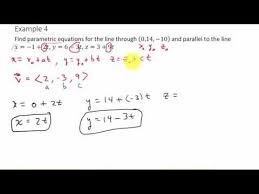 Finding Parametric Equations Through A