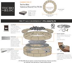 Most fire pit kits can be converted from one gas source to the other, but make sure before purchasing. Gas Conversion Kit Techo Bloc Valencia Round Fire Pit Fireboulder Com Natural Stone Fire Pits Fireplaces And More