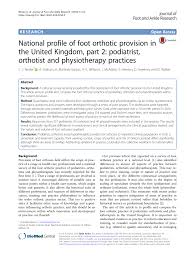 Pdf National Profile Of Foot Orthotic Provision In The