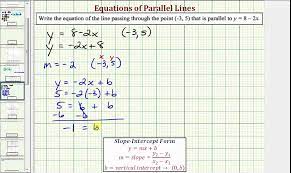 The Equation Of A Line Parallel