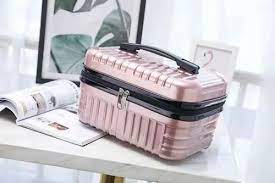 hand bag pink makeup vanity box for