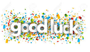 Good Luck Letters Vector Word Banner Sign