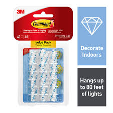 Command Clear Decorating Clips Value Pack 40 Clips 48