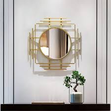 Gold Metal Wall Mirror Overlapping