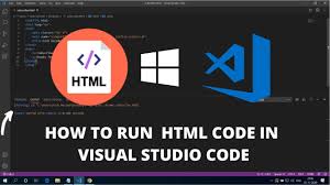 how to run html in visual studio code