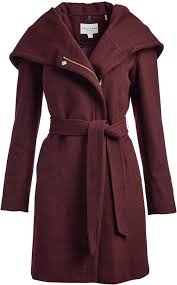 Cole haan mens coat black us size medium m wool reversible overcoat $295 #156. Bordeaux Belted Wool Blend Coat Women Coats For Women Coat Wool Blend