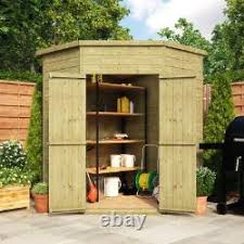 double door corner shed