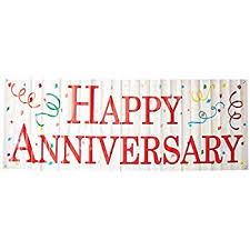 Amazon Com Happy Anniversary Sign Banner Party Accessory 1 Count