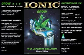 Ionic Grow Plant Nutrient For Vegetative Stage Use