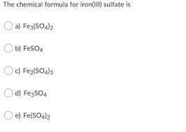 chemical formula for iron iii sulfate