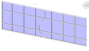 trying to create curved mullions inside