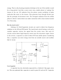 Project Report Of Cell Phone Detector Circuit