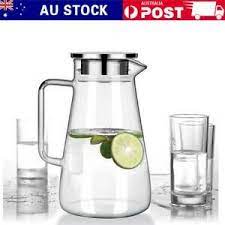 1 2 1 5l clear glass pitcher jug water