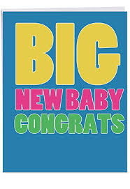 Large Newborn Baby Congratulations Card W Envelope Big New Baby Congrats Greeting Card Congratulatory Card For Parents For Having A Newborn Baby