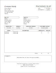 Free Packing Slip Template For Excel And Google Sheets