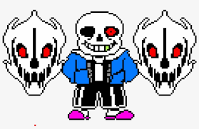 These pictures of this page are about:sans sprite sheet. Sans With Gaster Blasters Sprite Red Eye Edition Sans Pixel Art Transparent Png 1510x780 Free Download On Nicepng