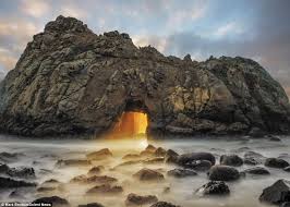 Welcome to california's most secret beach keyhole arch is a 20ft by 20ft rock formation found at pfeiffer beach in california and for several. Mystical Light That Occurs Only A Few Days Every Year Captured In A Series Of Stunning Images Daily Mail Online