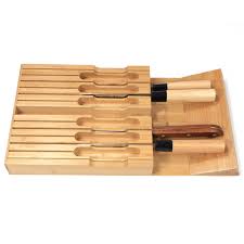kitchen bamboo knife block holder