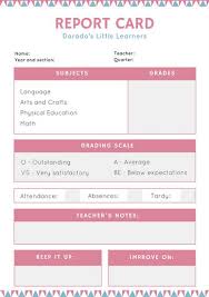 FREE Report Card Template 