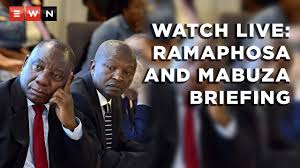 Deputy president david mabuza says very little in public, conducts no interviews and gives the impression he will answer q. Watch Live Ramaphosa Mabuza Brief The Media After Budget Vote