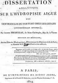 analytical essay on acute dropsy of the cerebral ventricles in analytical essay on acute dropsy of the cerebral ventricles in children isidore bricheteau 1814