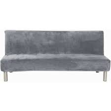 Velvet Armless Sofa Cover 3 Seater