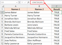 how to compare text in excel easy