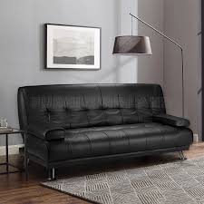 faux leather black sofa bed recliner