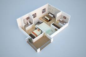 3d Floor Plan Design Of Duplex 1280 Sq