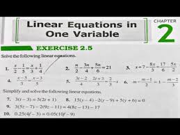 class 8 ex 2 5 linear equations in one