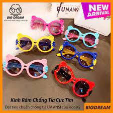 Kính mát cao cấp chống tia UV dành cho bé gái hình gấu siêu dễ thương - Kính  râm thời trang cho trẻ từ 2 tới 9 tuổi