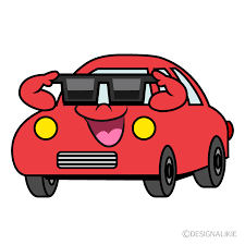 free cool red car cartoon image charatoon