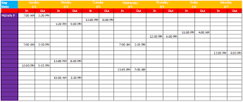 Work Schedule Template Basic Sheets For Excel
