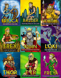 Norse God And Goddess Posters Set Of 9 Zachary Hamby