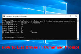 cmd list drives how to list drives in