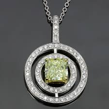 Shop the captivating diamond necklace and pendant collection at graff. Graff Platinum Fancy Yellow Diamond White Diamond Pendant Ne